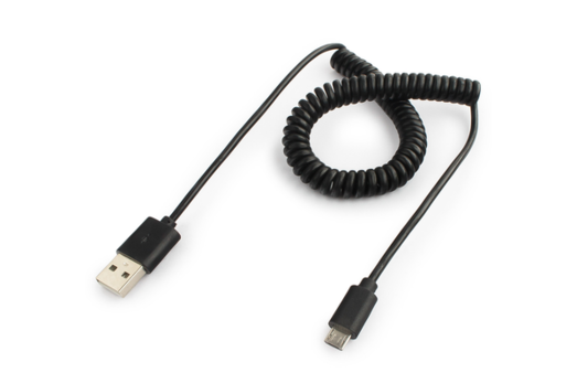 Micro USB кабель спиральный
