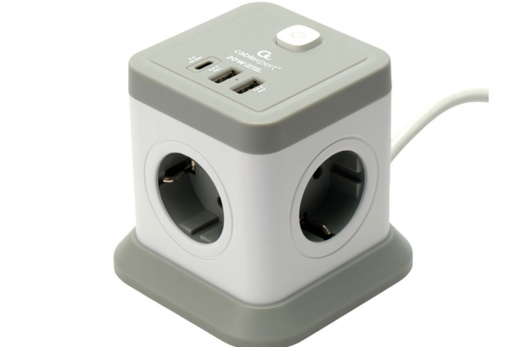 Сетевой фильтр Cablexpert Tower TWR-4-CU2-W-2