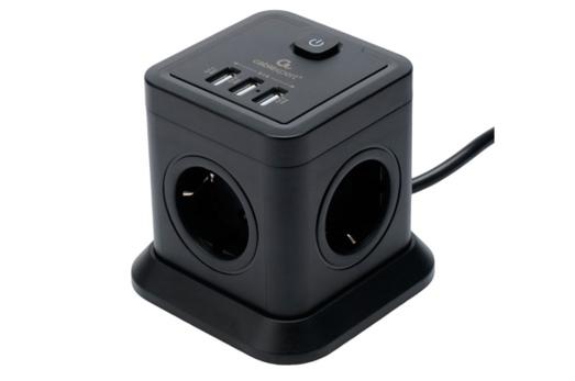 Сетевой фильтр Cablexpert Tower TWR-4-U3-B-3