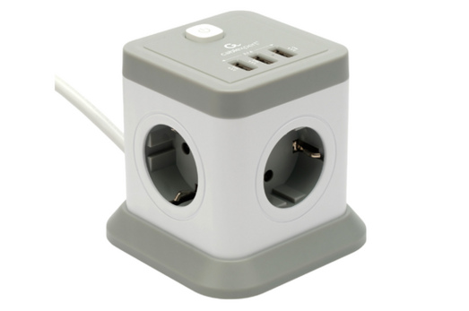 Сетевой фильтр Cablexpert Tower TWR-4-U3-W-3