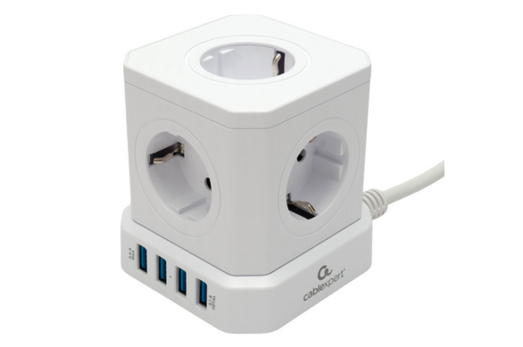 Сетевой фильтр Cablexpert Tower TWR-5-U4-W-2