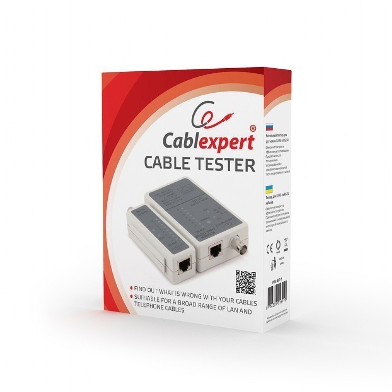 Кабельный тестер Cablexpert NCT-1 для разъемов RJ-45 и RG-58