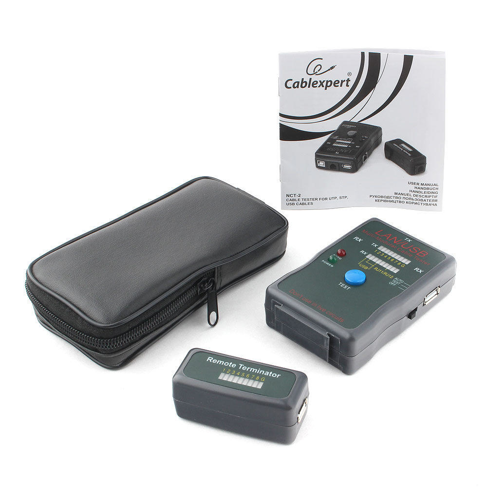 Кабельный тестер Cablexpert NCT-2 для разъемов RJ-45 и RG-58